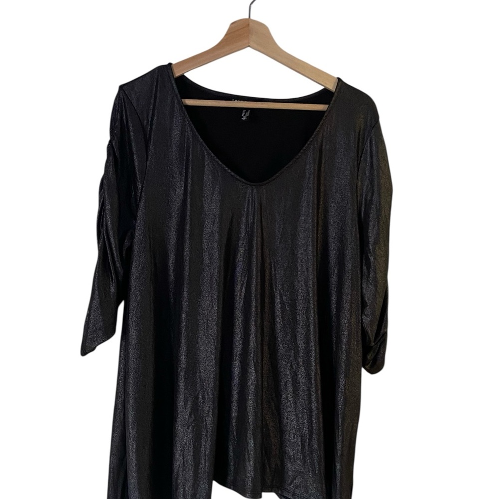 Love & Legend Shimmering Black Blouse 2X